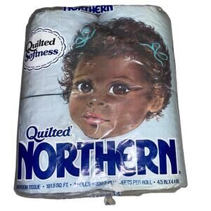 Vintage Quilted Northern Blue Toilet Paper Bathroom Tissue 4 Roll 1980s NOS READ